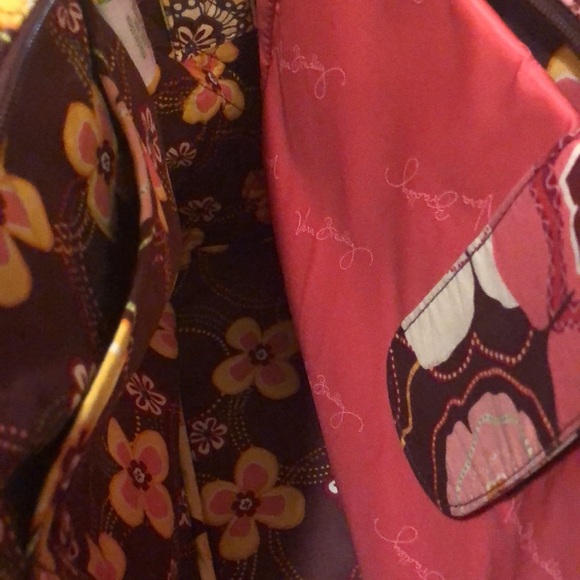 Vera Bradley Floral Quilted Bag - Brown, Yellow, Pink - Picture 6 of 13